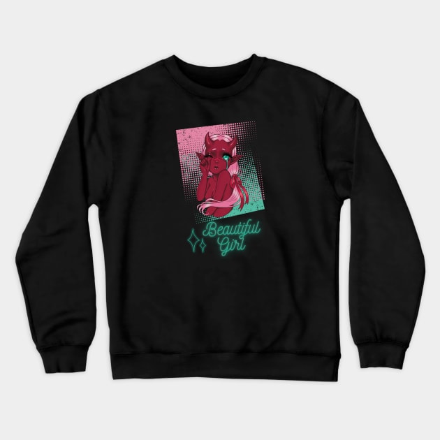 Zero Two Beautiful Girl Crewneck Sweatshirt by Milochka